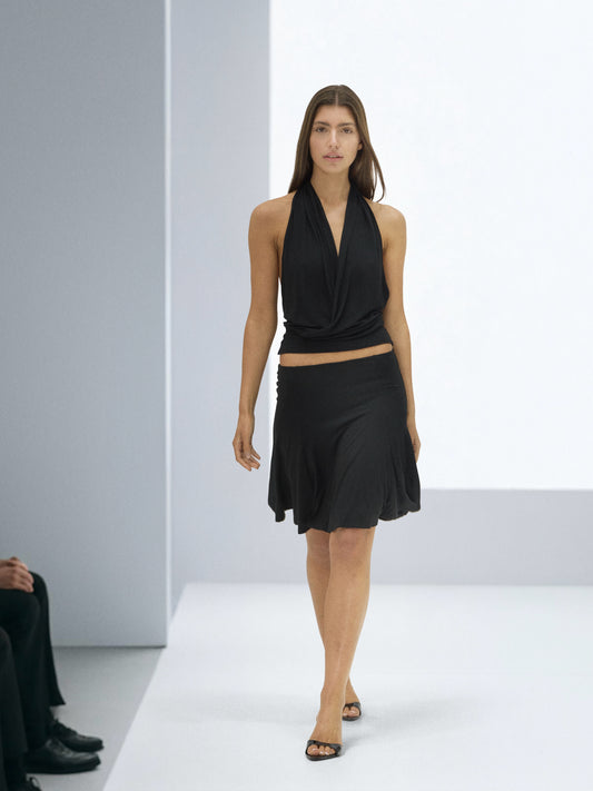 Jessie Bamboo Midi Skirt | Noir