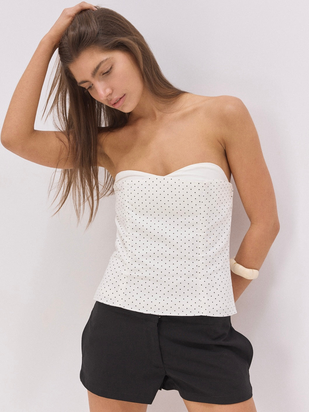 Kylie Bustier | Cream Polka