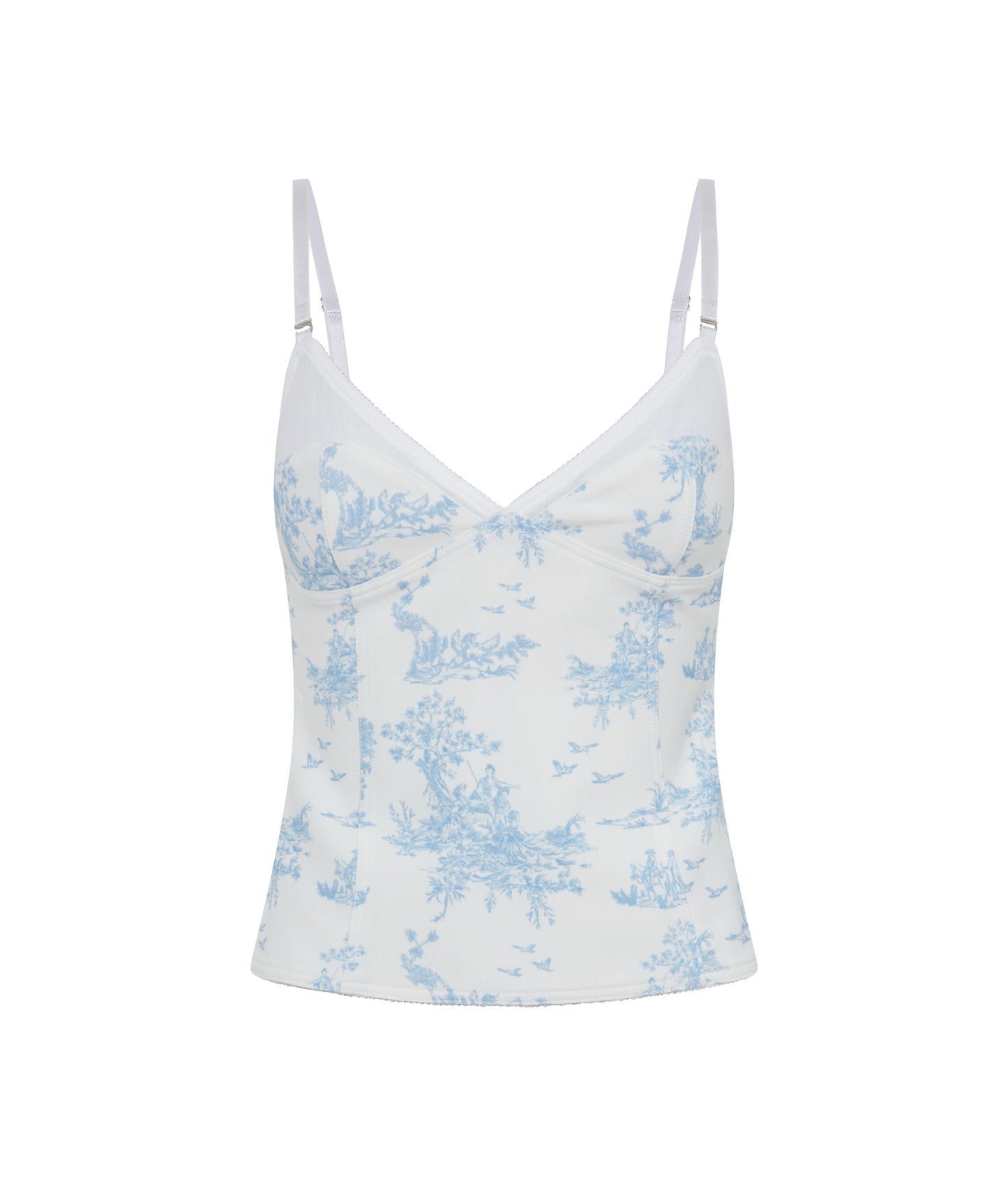 Lana Bustier | Blue Toile