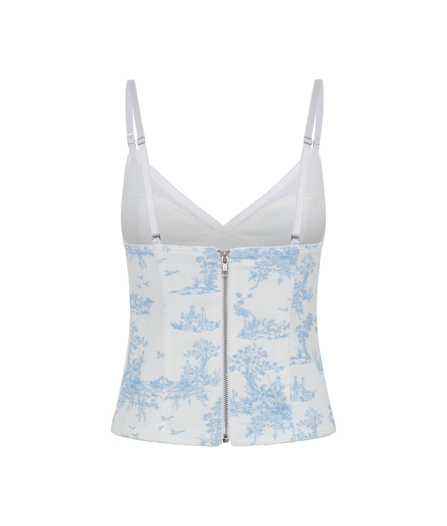 Lana Bustier | Blue Toile