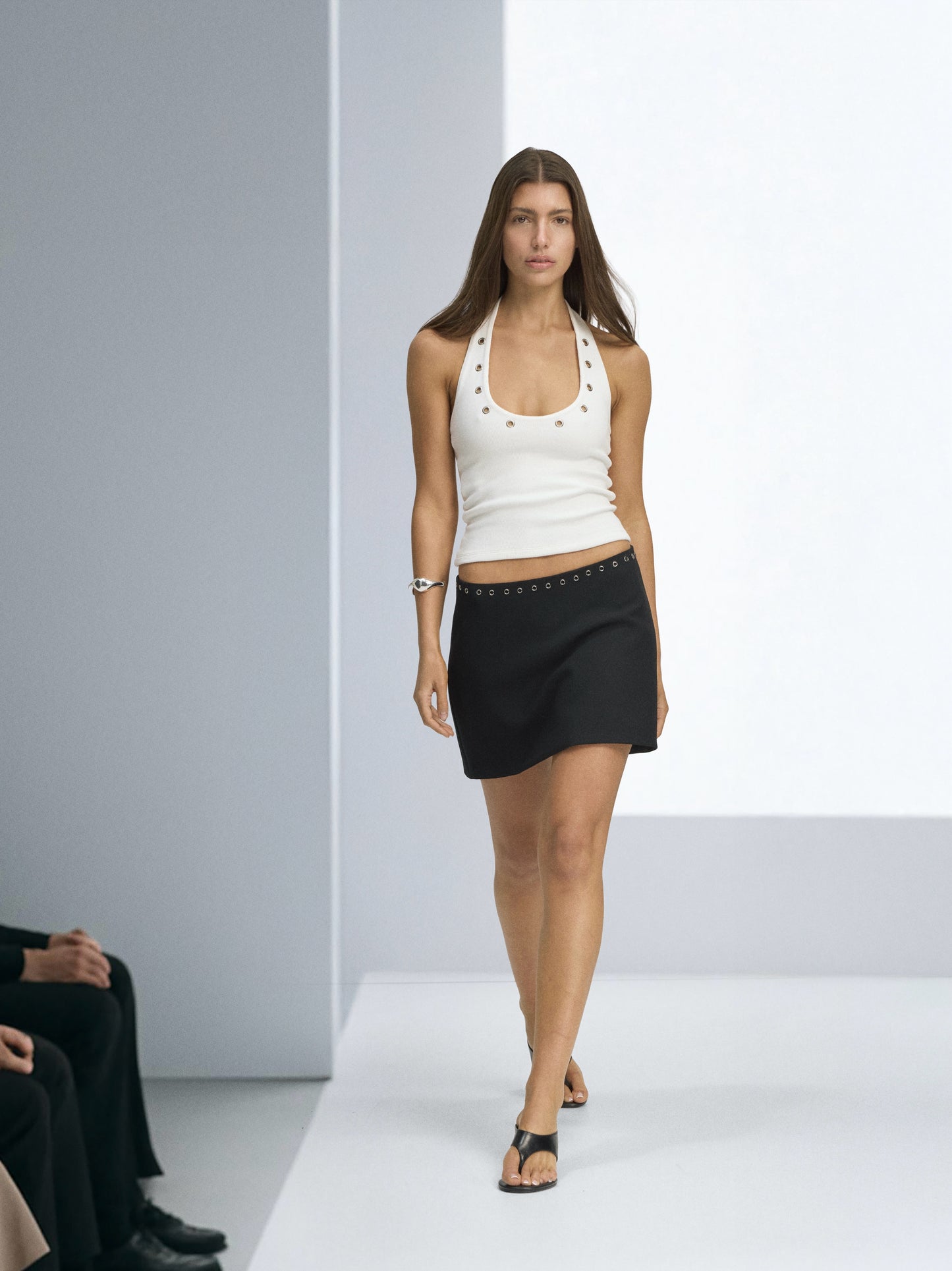 Dion Stud Mini Skirt | Noir