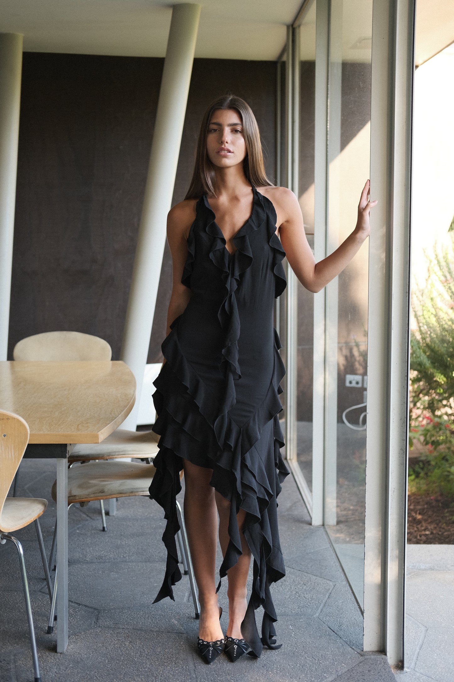 Madeline Midi Dress | Noir