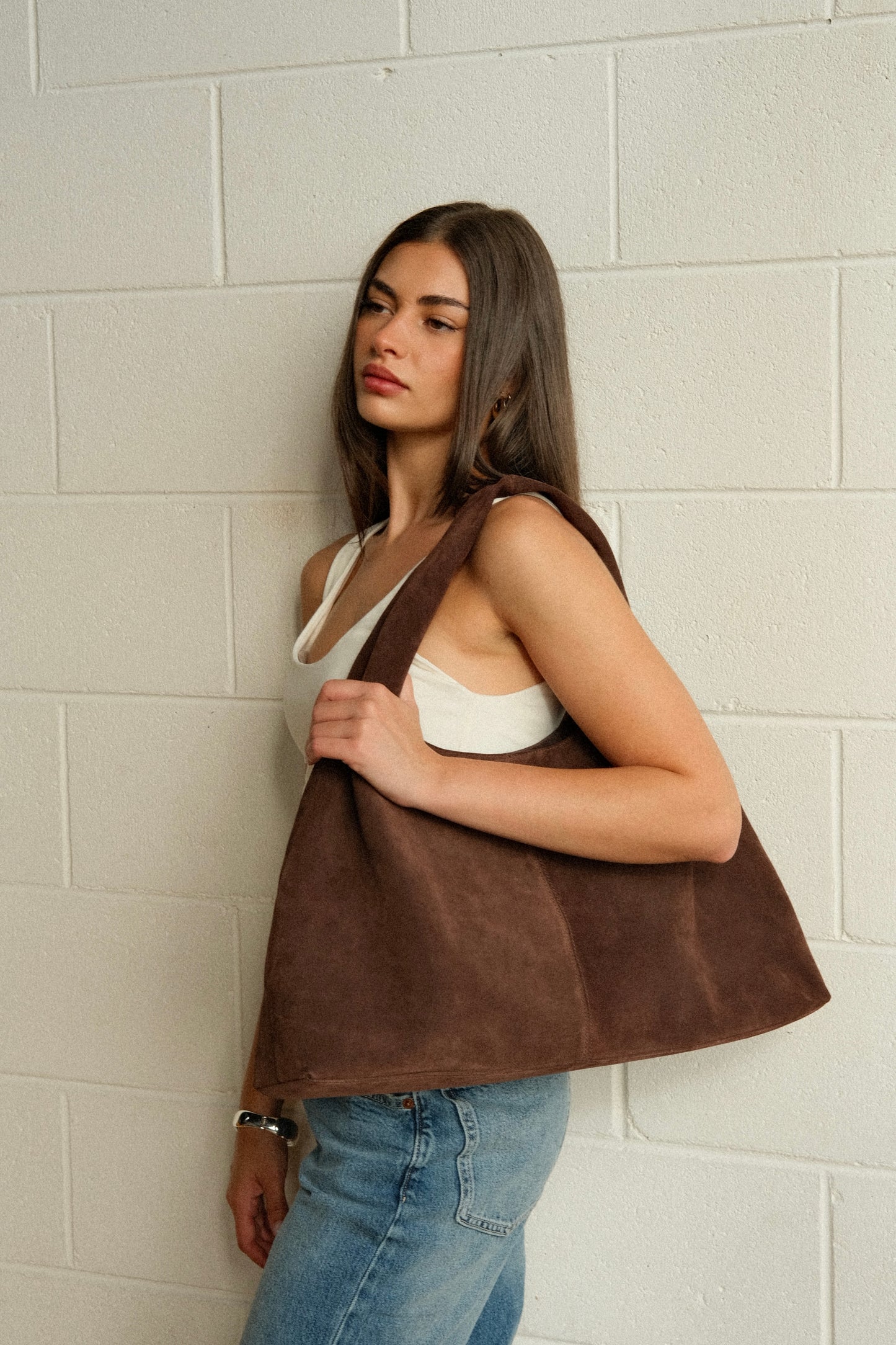 Jai Bag | Choc Suede