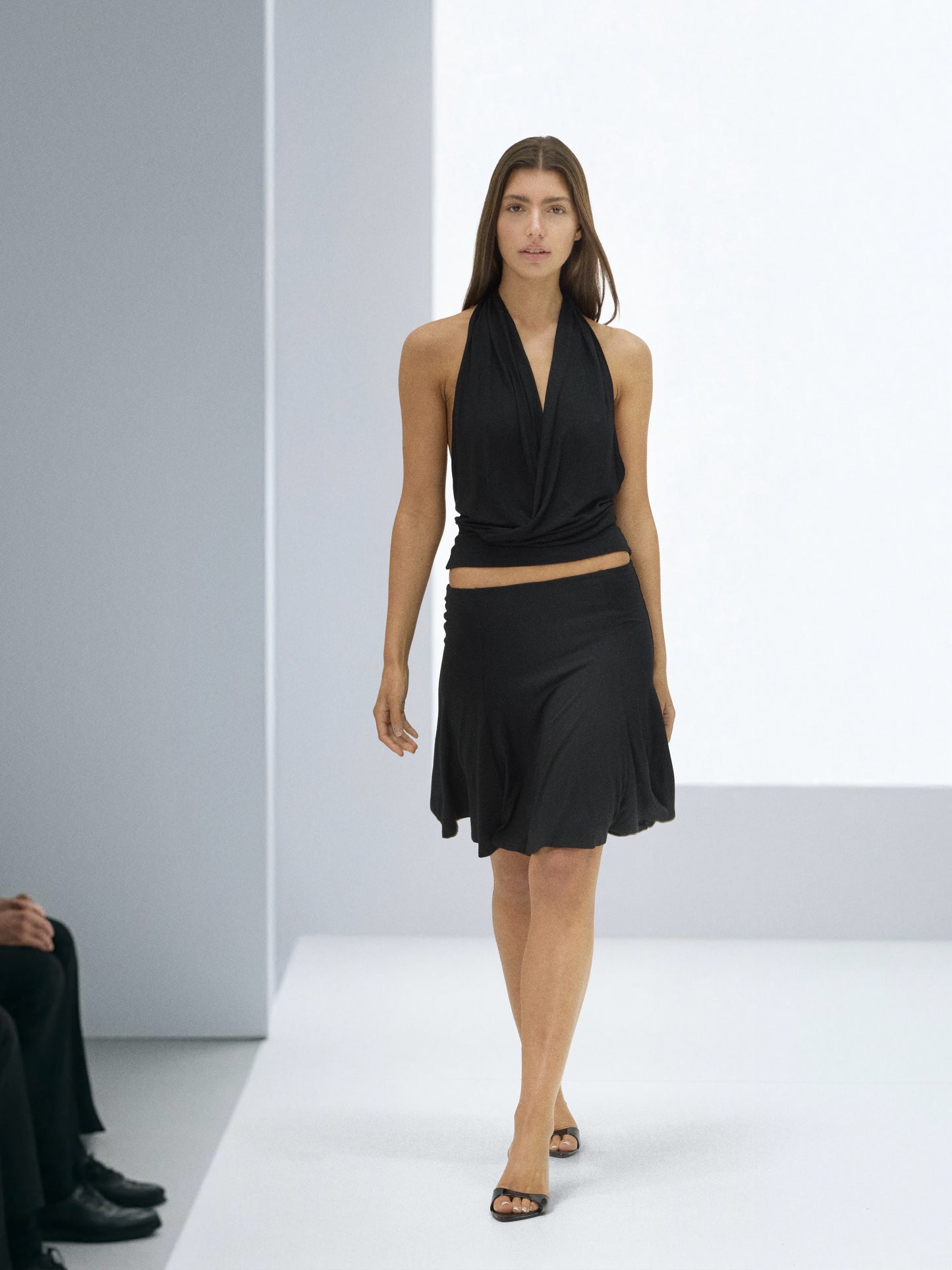 Jessie Bamboo Midi Skirt | Noir