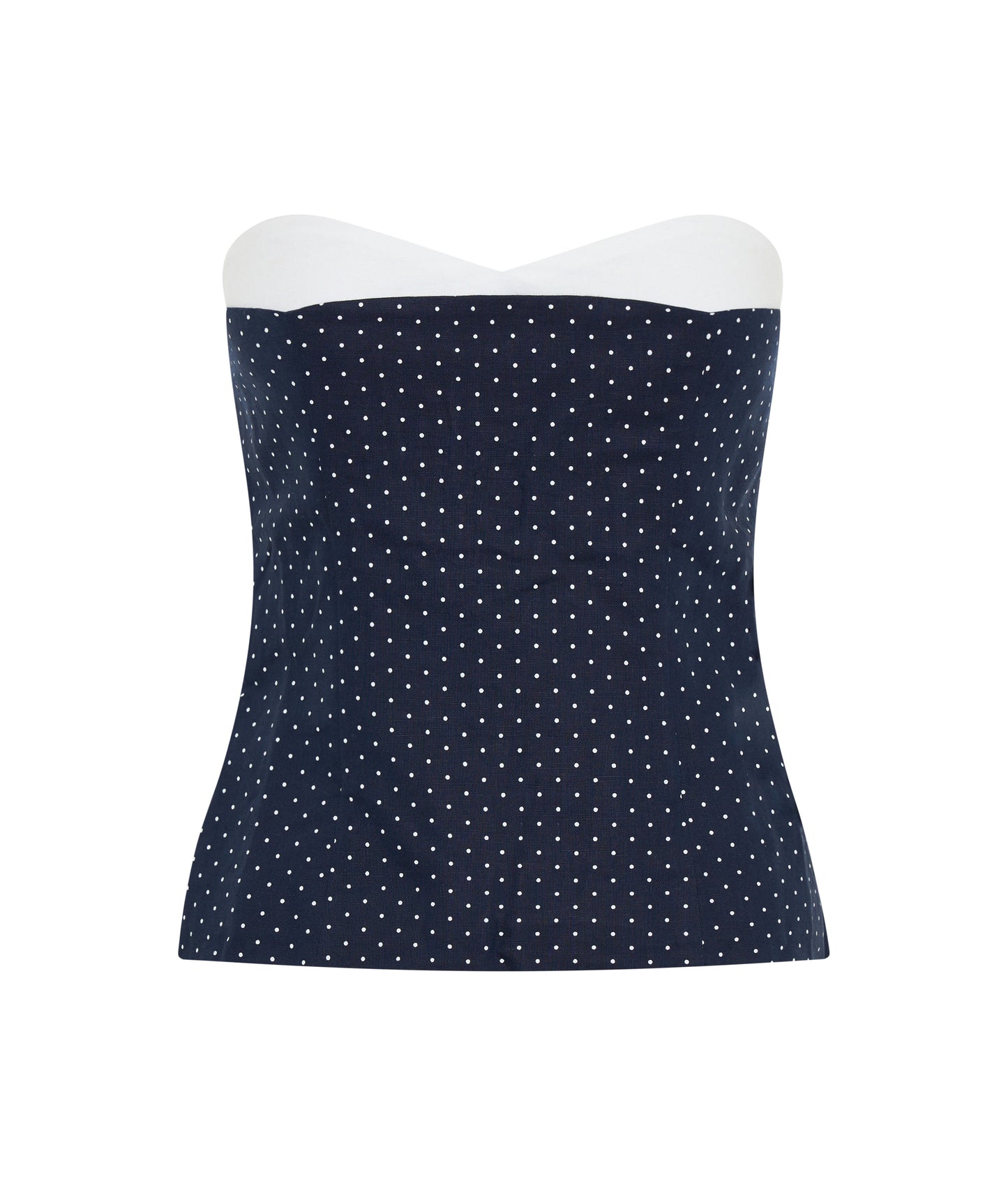 Kylie Linen Top | Polka Dot