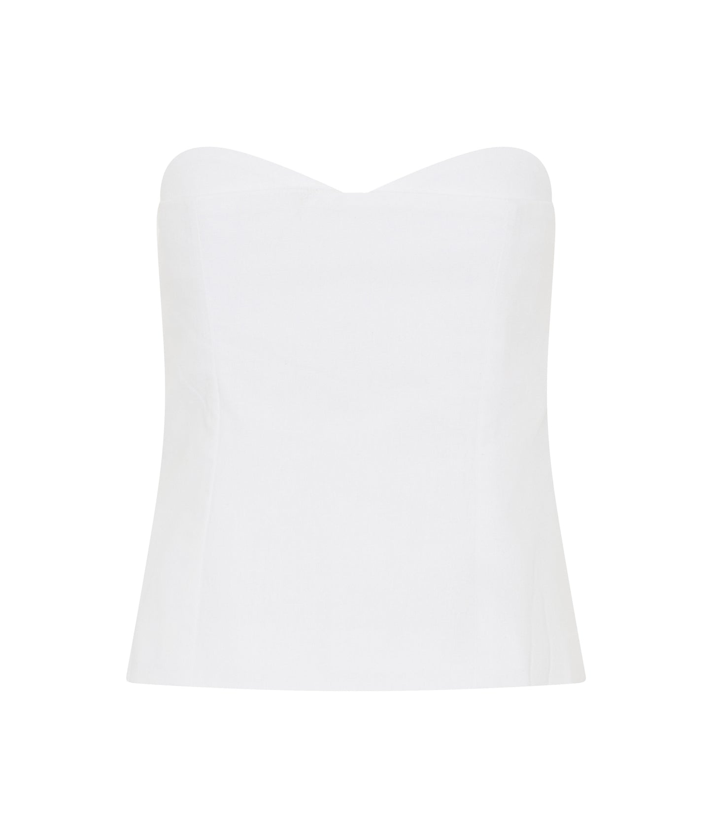 Kylie Linen Top | White