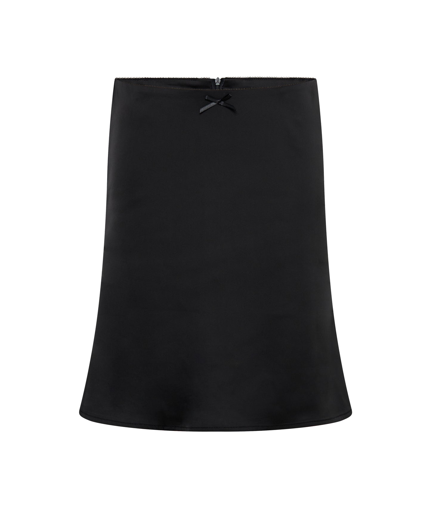 Siena Midi Skirt | Noir Satin