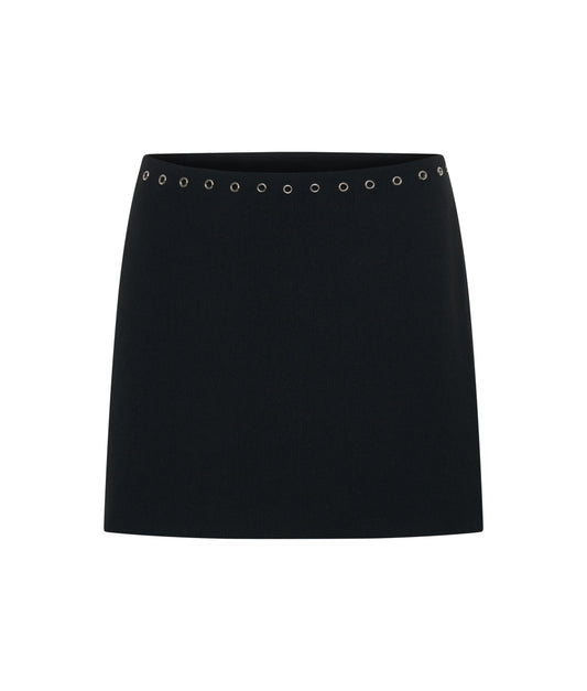 Dion Stud Mini Skirt | Noir