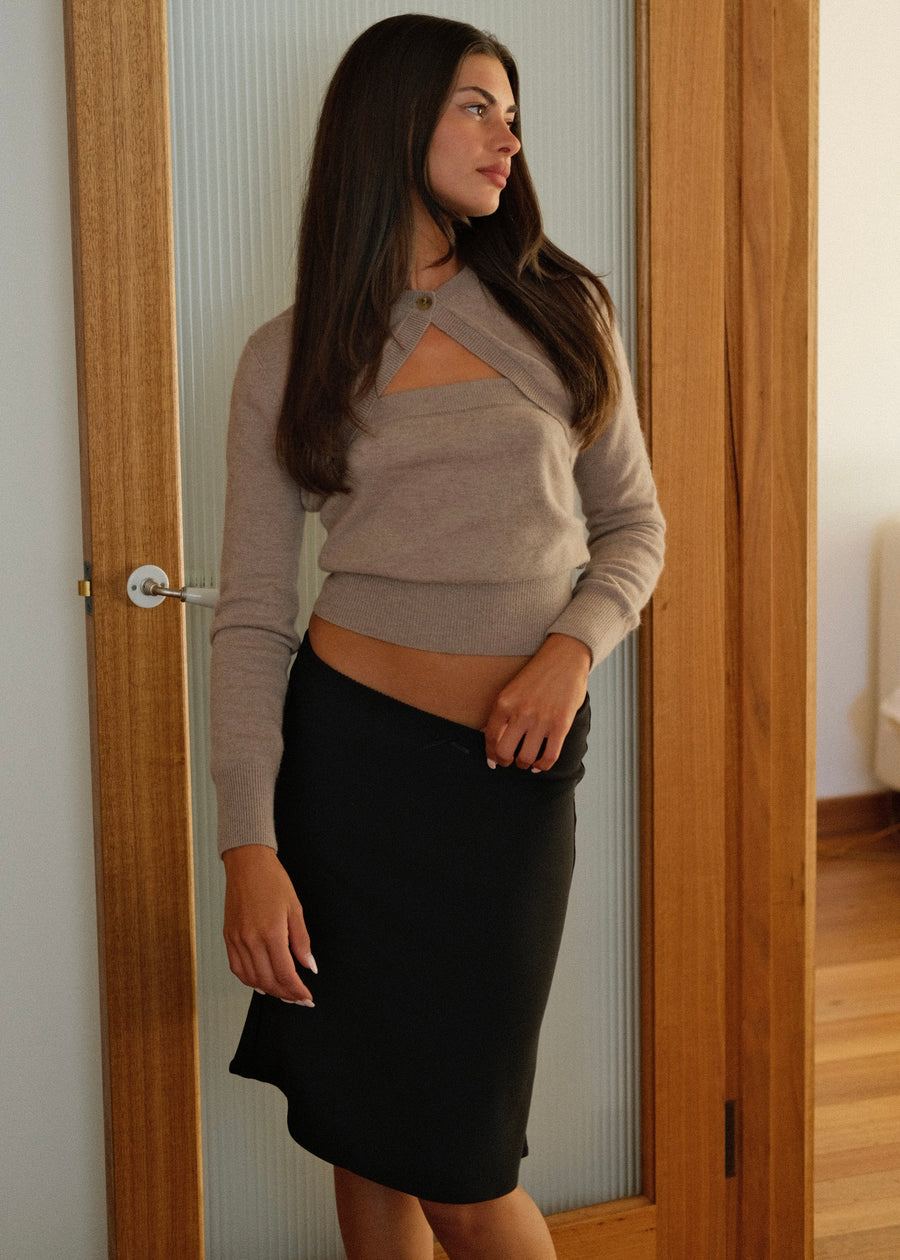 Siena Midi Skirt | Noir