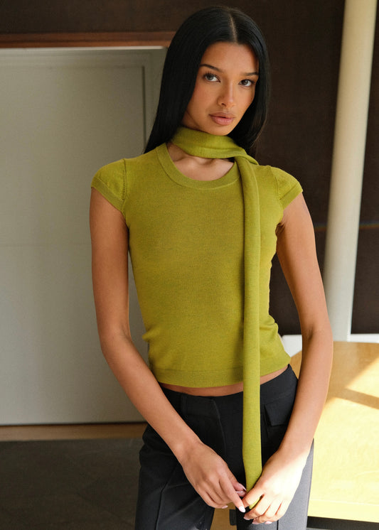 Miranda Scarf Top | Olive