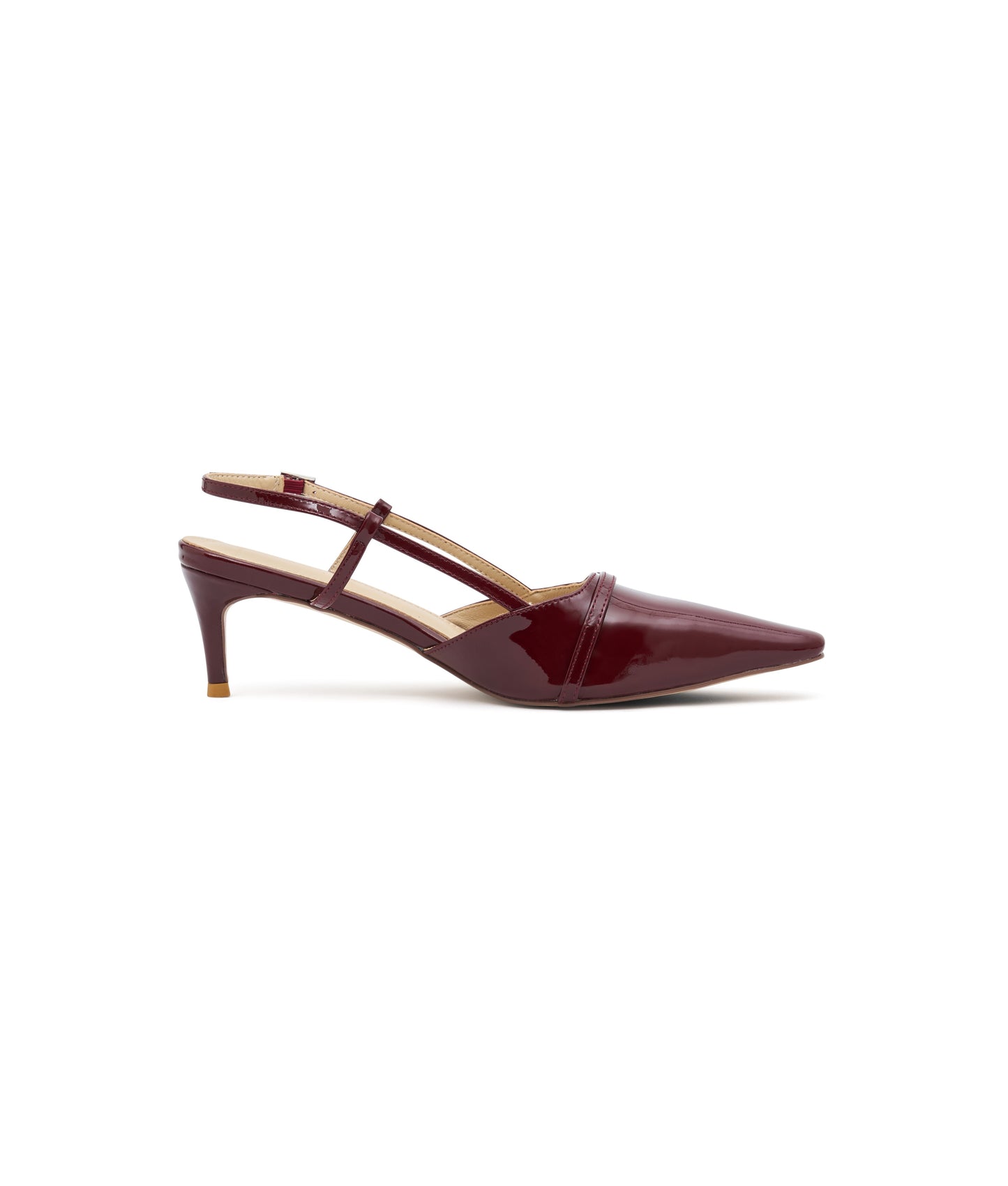 Magnolia Kitten Heel | Burgundy