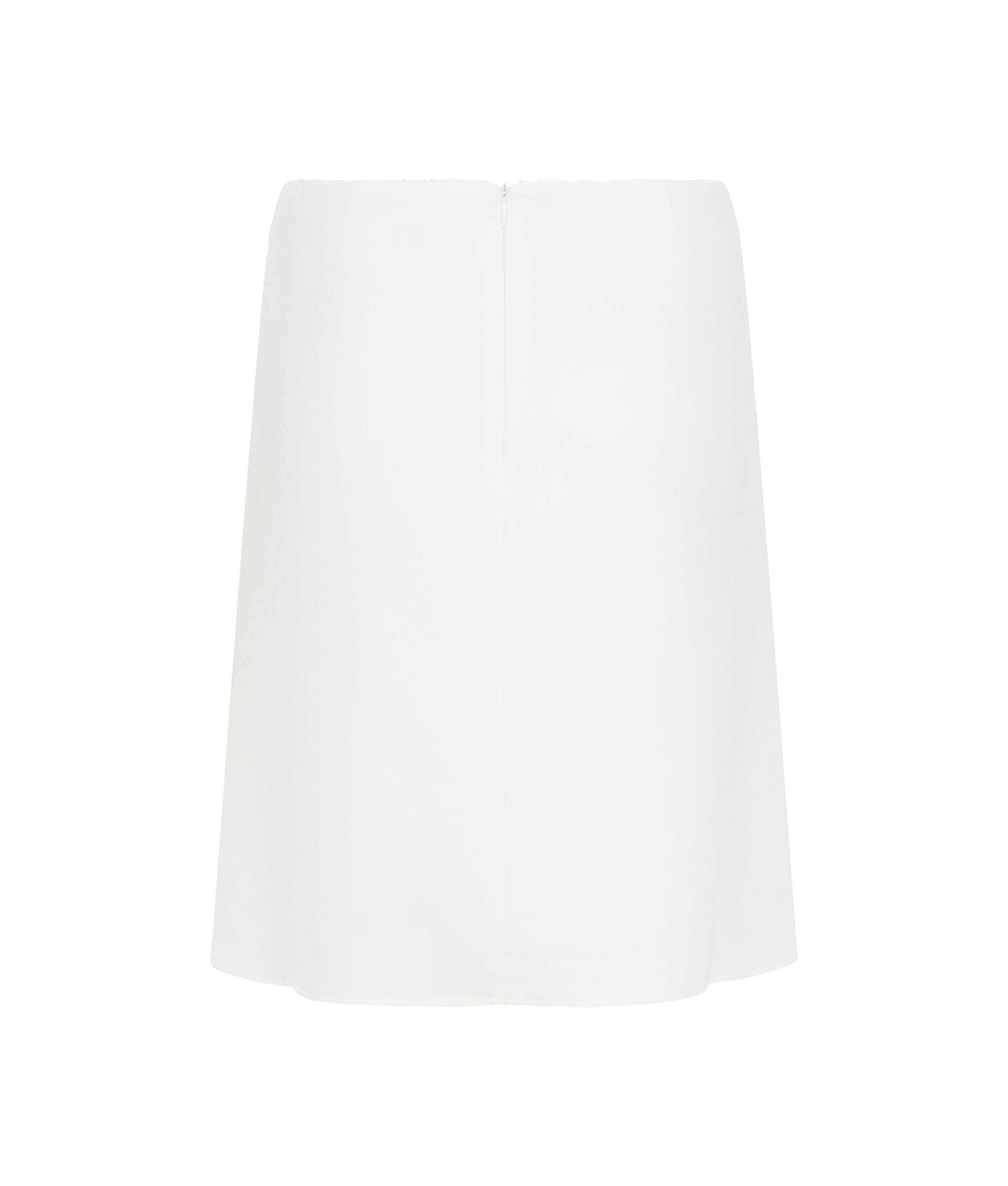 The Siena Ruched-Side Leather Midi Skirt